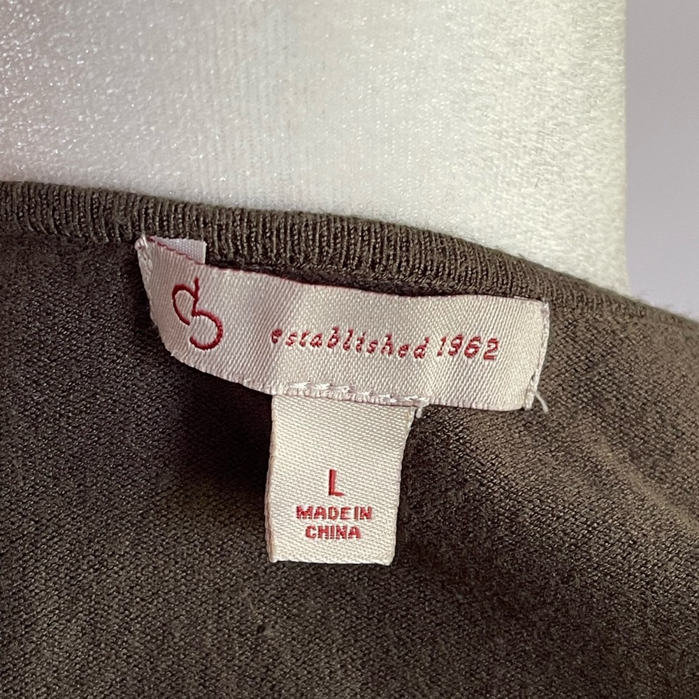 Olive Green Fitted 3/4 Sleeve Sweater - Picture 5 of 12